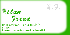 milan freud business card